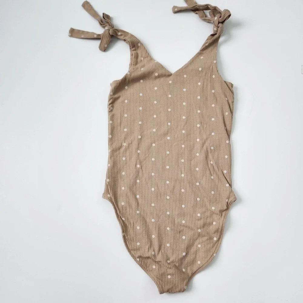 Old Navy Tie- Shoulder‎ v-neck rib knit bodysuit Women's Small - Picture 6 of 12
